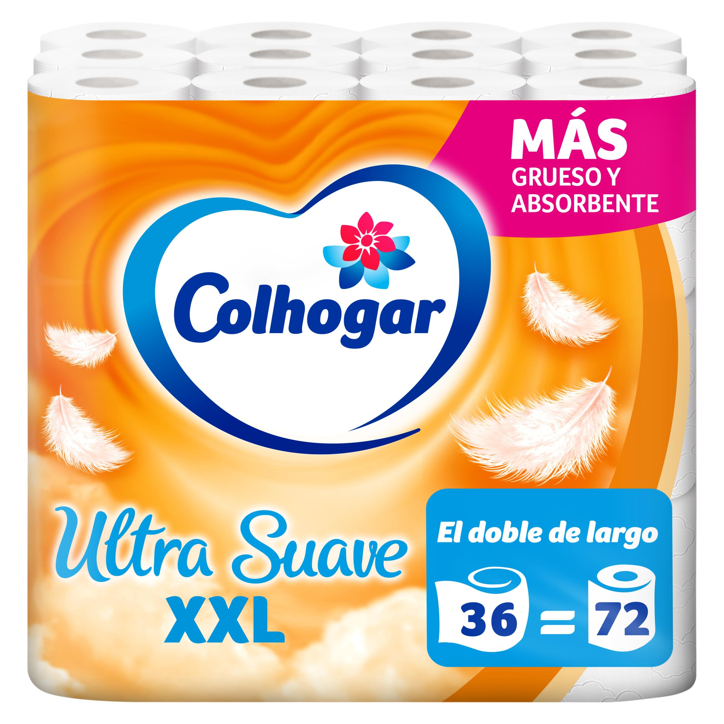 Morbido XXL 5 x 12, carta igienica morbida, confezione da 60 rotoli extra grandi, carta da bagno a 2 strati, senza profumo, bianco