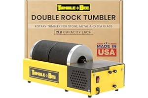 Tumble-Bee Rock Tumbler - Double Rotary Machine for Stone, Metal and Sea Glass - Polishing Machine for Adults & Kids, Profess