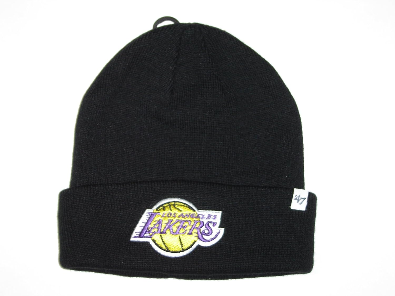 Amazon.com : 47 Brand NBA Los Angeles Lakers Black Classic Cuffed Knit Beanie Hat Cap : Clothing