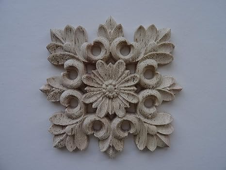 Decorative Wooden Small Tile Applique Furniture Moulding F203 8cm