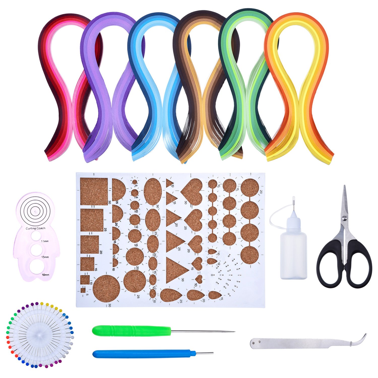 Paper Width 3mm With Glue JUYA Paper Quilling Kit with Blue Tools 960