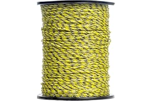 SINBDLAI Upgraded Electric Fence Poly Wire 1312 Feet 400 Meters, 9 Stainless Steel Strands Electric Fence for Livestock, 1/8" Diameter Portable Electric Fencing
