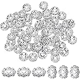 Giantree 100 Pcs 12mm Silver Rhinestone Spacer Beads for Jewelry Making, DIY Pens, Bracelets, Necklaces, Pens