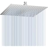 KINLIV 16 inch Large Rain Shower Head Ceiling Mounted - All Metal 304 Stainless Steel, Full Body Rainfall Shower with 324 Sil