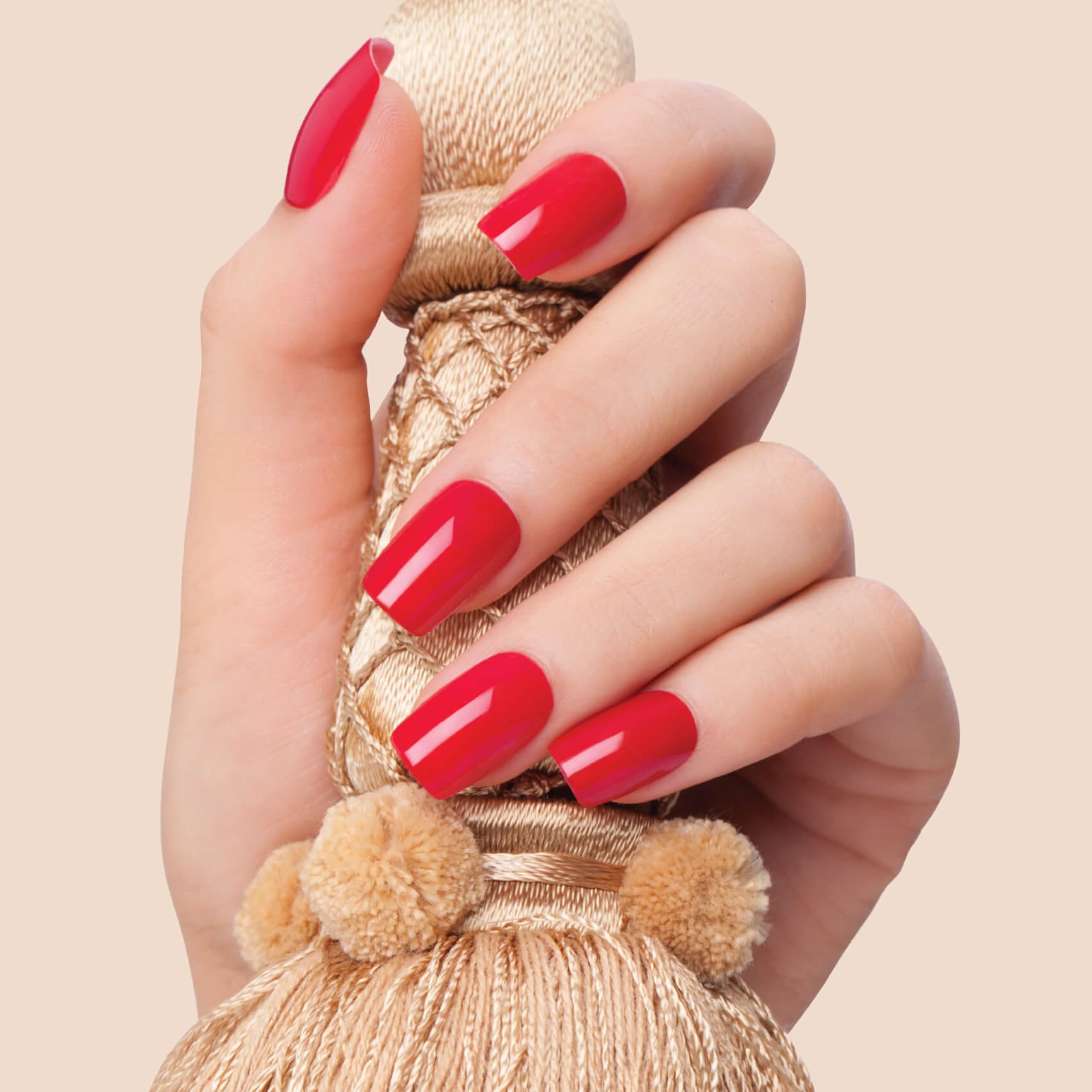 KISS 100 Full-Cover Nails Kit Short Length - Short Square - Image 2