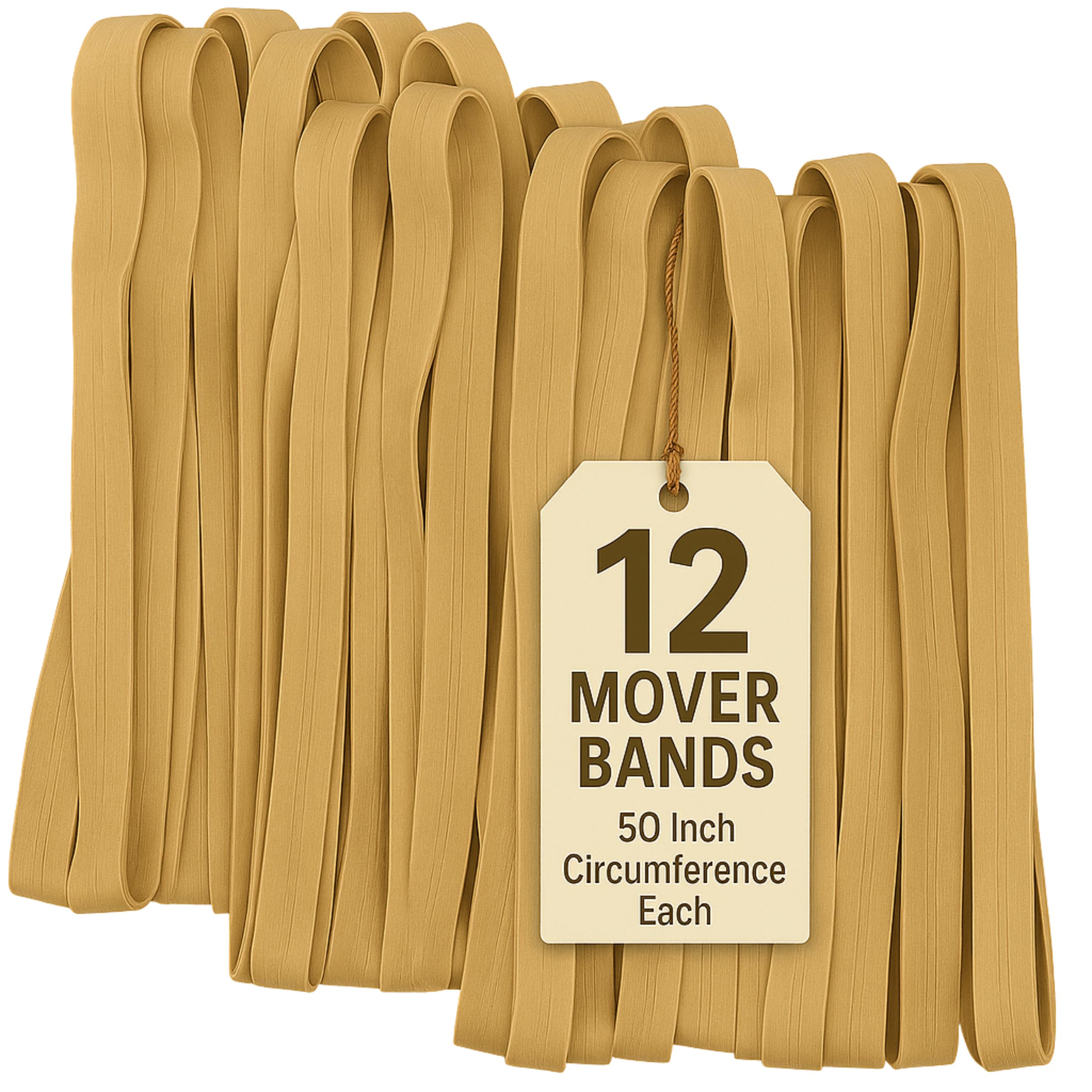 Photo 1 of 12 Pack Furniture Rubber Bands-25" Length Large Industrial Rubber Mover Bands - Pallet Band or Moving Blanket Band- by Kitchentoolz