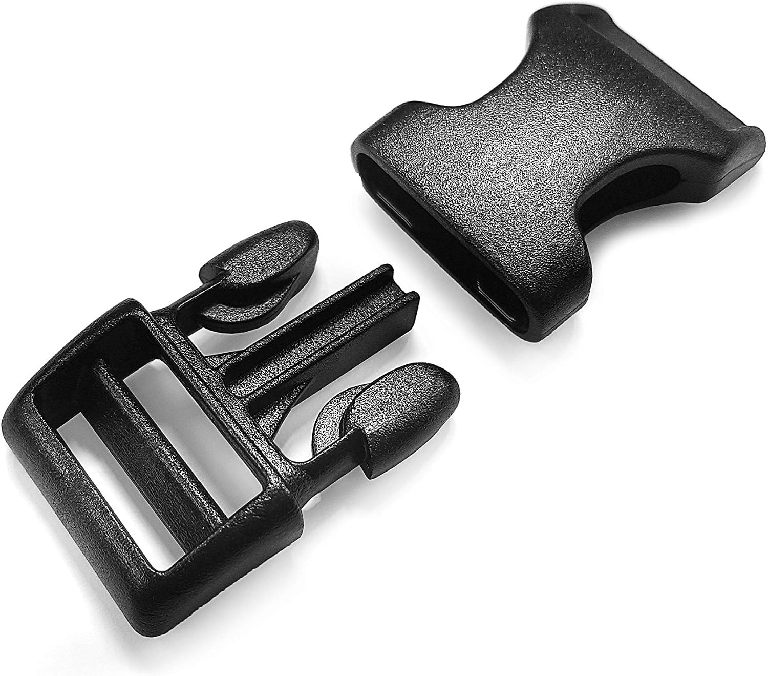 Ganzoo Klick-Verschluss Set – 10 Stück, 1 Zoll, Schwarz, Kunststoff, Für Hunde-Halsbänder, Rucksäcke & Paracord