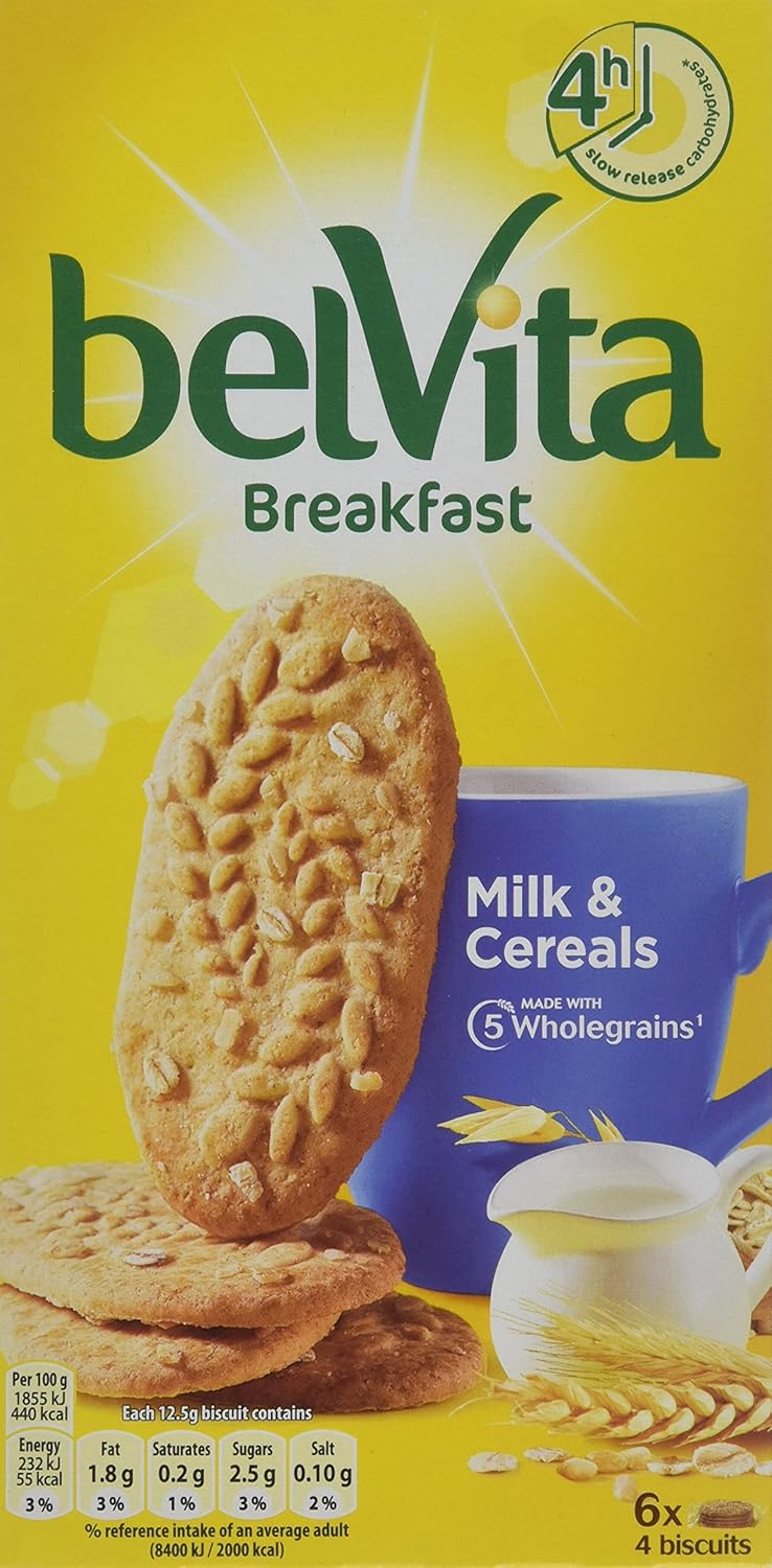 Belvita Breakfast Biscuit Cereals and Milk, 225 g Pack of 10 Amazon.co