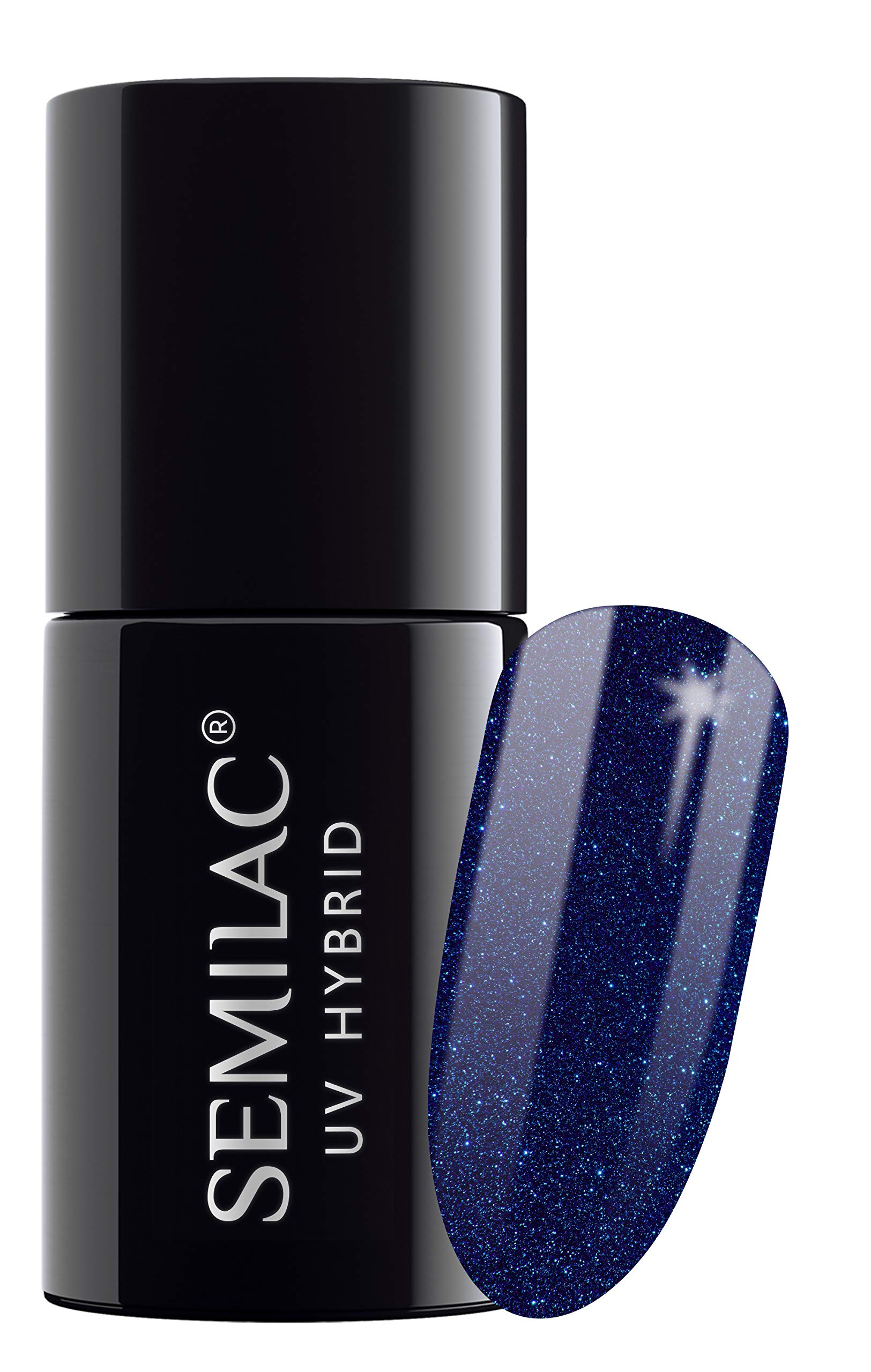 SEMILAC Gel Nail Polish 085 Deep Ocean - Full Coverage Gel Polish - Soak Off Easy To Use LED/UV Nail Lamp - Long Lasting Manicure and Pedicure up to 3 weeks