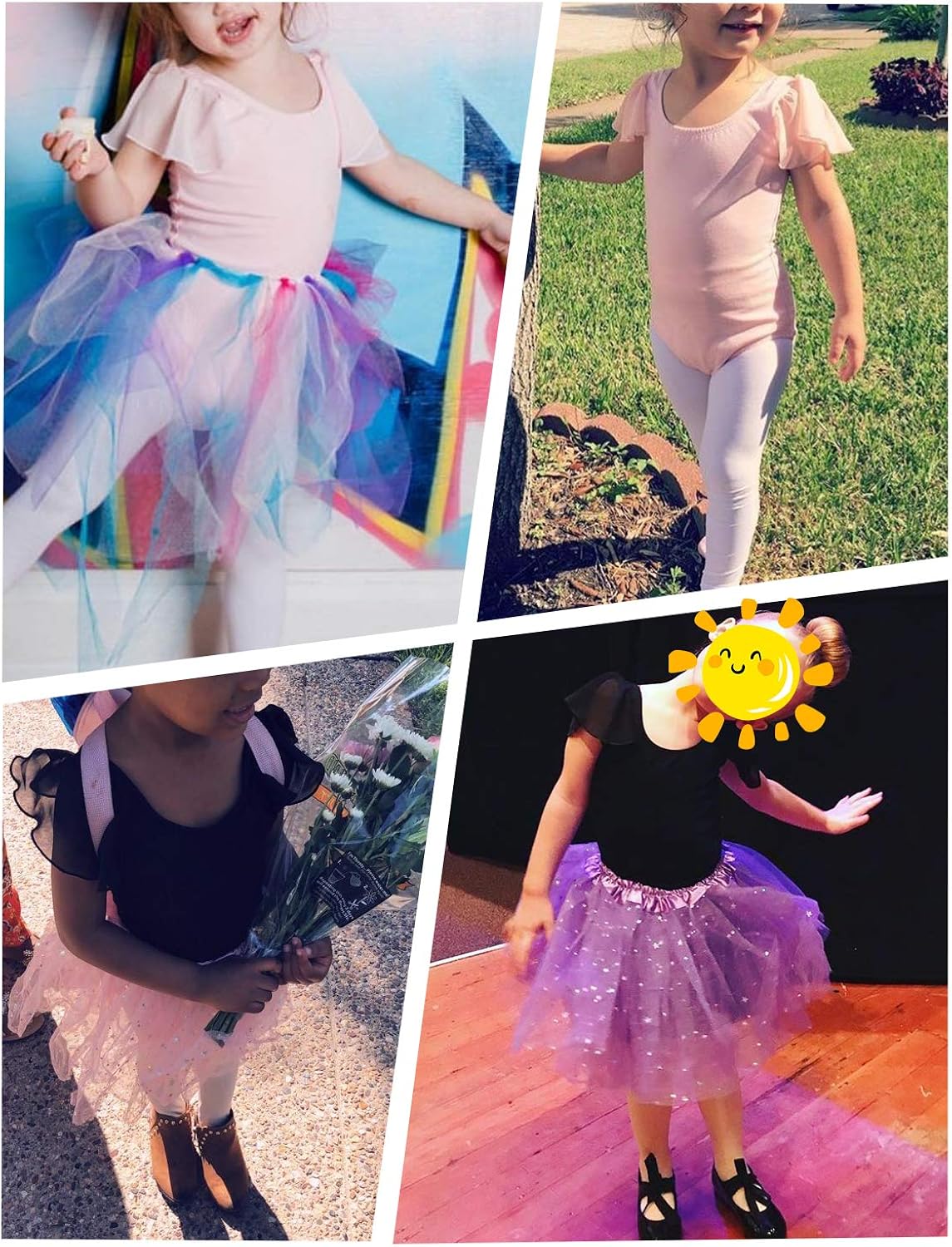 STELLE Girl's Cotton Ruffle Short Sleeve Leotard for Dance, Gymnastics and Ballet: Clothing