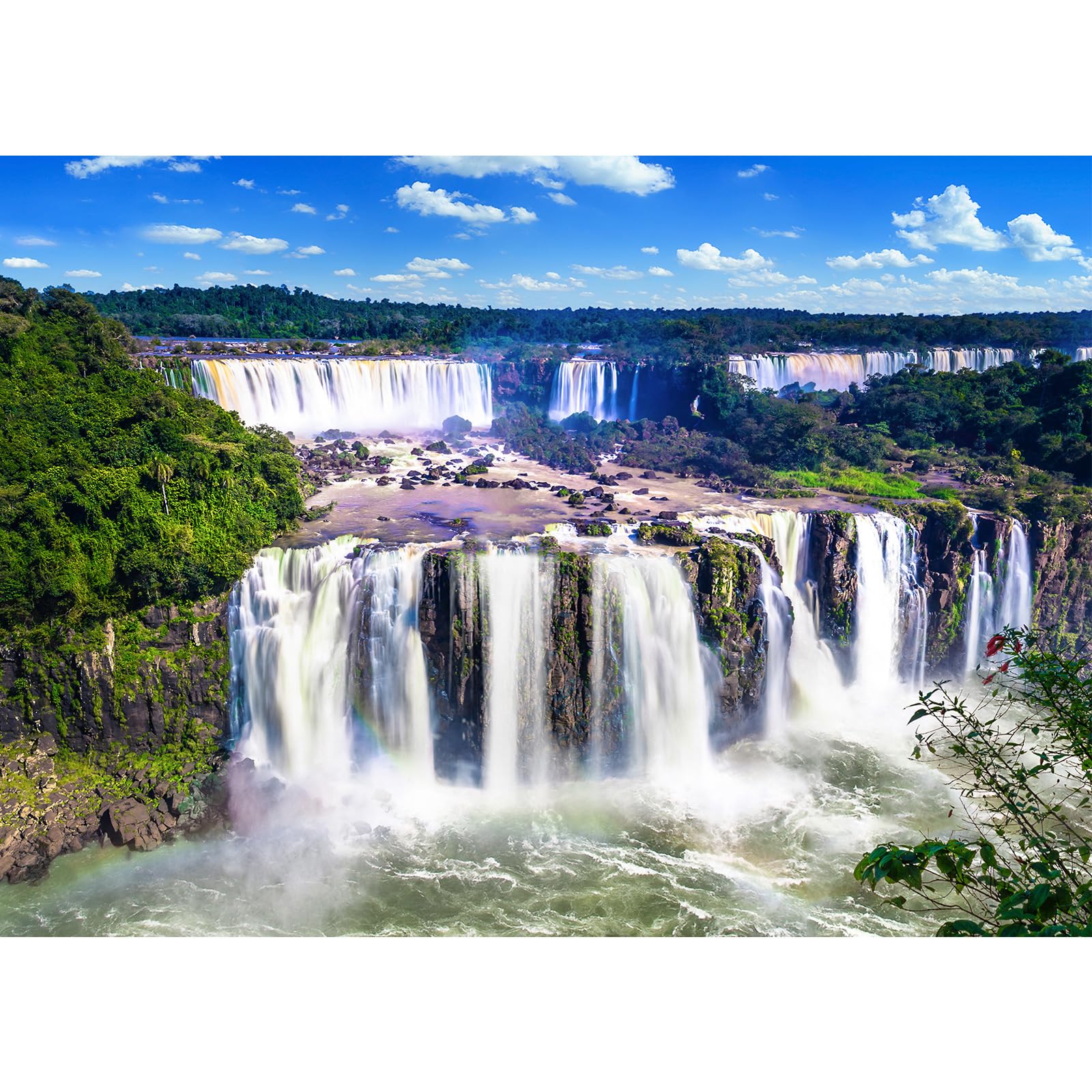 HUADADA Jigsaw puzzles for adults 1000 piece jigsaw puzzles for adults jigsaws 1000 pieces for adults Challenging Game （Iguazu Waterfalls） (GSSQ0029-0001)