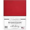 Cardstock Warehouse Pop Tone Wild Cherry Red - 8.5 x 11" - 65 Lb. / 175 Gsm Matte Premium Cardstock Paper - 50 Sheets