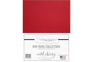 CARDSTOCK WAREHOUSE PAPER COMPANY Cardstock Warehouse Pop Tone Wild Cherry Red Matte Premium Cardstock Paper - 8.5 x 11" - 65 Lb. / 175 Gsm - 50 Sheets