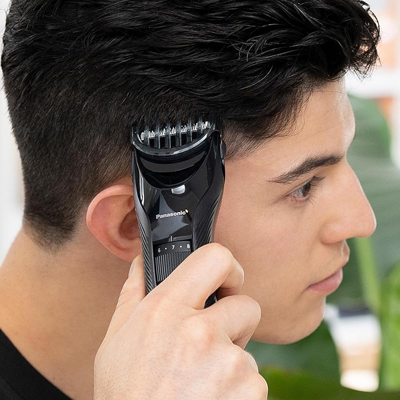ER-GC53-K503 Cortadora de Cabello para Hombres, Trimmer Portátil Inalámbrica a Prueba De Agua, 19 Configuraciones de Longitud, 1 Accesorio, Operación Inalámbrica y con Cable, Negro