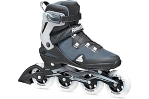 Rollerblade Macroblade 90 Men's Adult Fitness Inline Skate, Black/Steel Blue. Performance Inline Skate