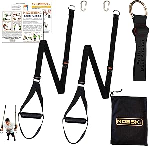 NOSSK Twin PRO Bodyweight Fitness Strap Trainer (Black)