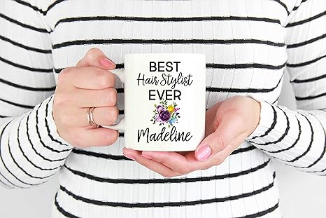 Amazon Com Personalized Hair Stylist Mug Hairdresser Mug Hair Salon Mug Hairdresser Gift Hairdresser Mug Hair Dresser Hair Stylist Gift Present 11 Oz Kitchen Dining