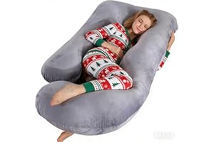 BATTOP Pregnancy Pillow for Sleeping,Full Body Maternity Pillow with Removable Washable Cover,Support for Back,HIPS,Legs,Belly for Pregnant Women