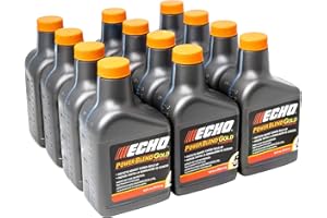 ECHO PRODUCTS Echo 6450005G Power Blend Gold Oil Mix 50:1 for 2-stroke/2cycle Outdoor Power Equipment, High-Performance Semi-Synthetic, Low Smoke Emission 12.8 fl oz (12 Pack)