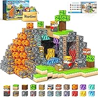 100PCS Magnetic Blocks Building Toys, Gem Cave Adventure Building Craft, Learning Sensory Toys for Boys Girls Age 3-12, Game 