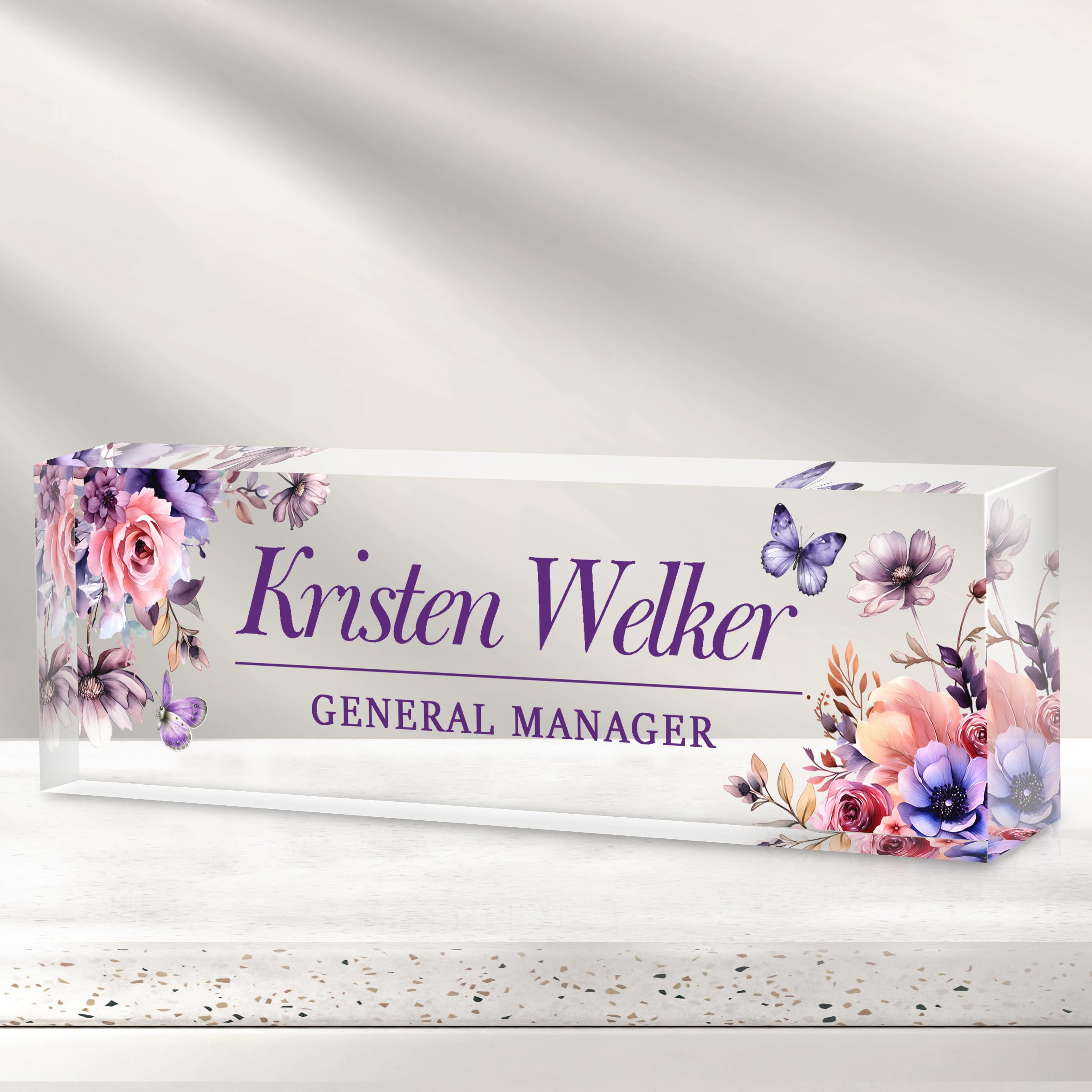 Custom Office Name Plate for Desk - Desk Name Plate