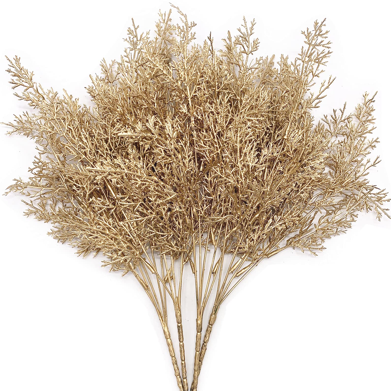 Artificial Branch Golden Antlers Grass, Fake Plants