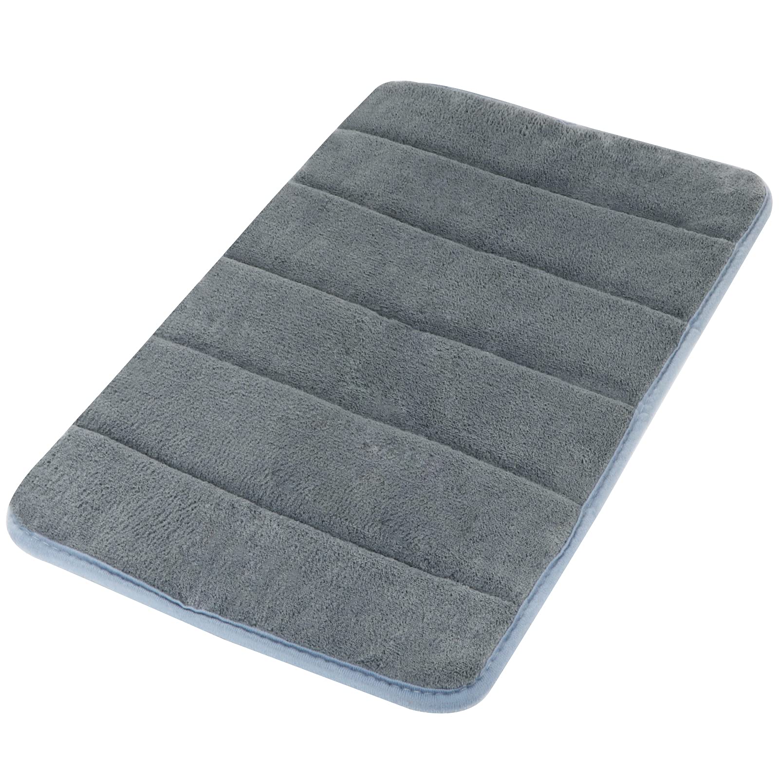 Gifoto Bath Mat Non Slip, Bathroom Mat, Bathroom Rug Absorbent and Washable for Bathroom Bathtub Shower Living Room Bedroom (40 x 60cm, Grey)