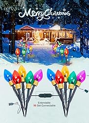 Brightown Jumbo C9 Christmas Pathway Lights Outdoor