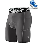 Nepest Cycling Underwear for Men Bike Shorts 4D Padded Biking Road Bicycle Biker MTB Liner Padding Shorts with Pockets