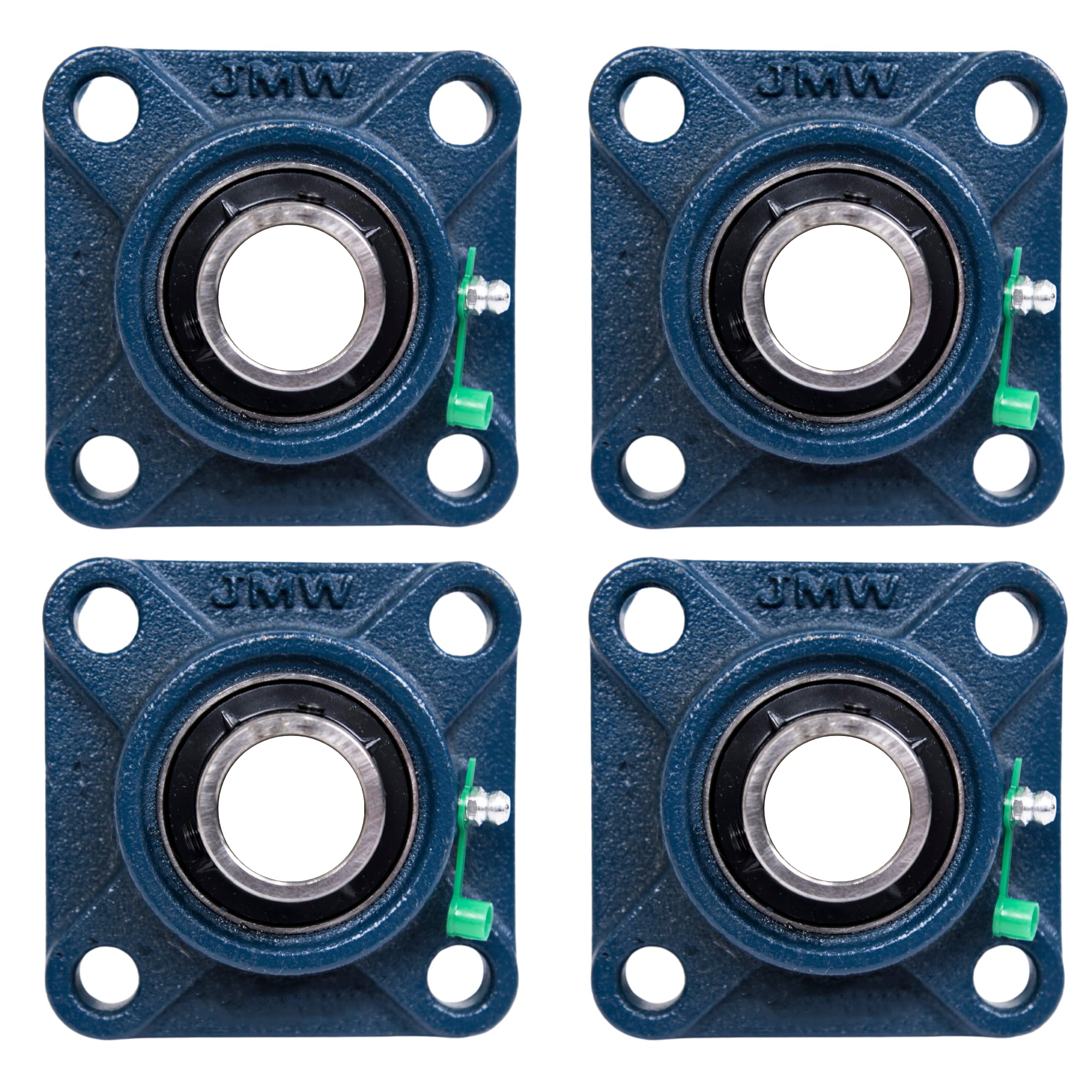 Jeremywell 4 Pieces- 5/8 inch 4 Bolts Pillow Block Flange Bearing,UCF202-10,Self-Alignment