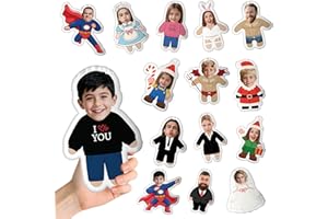 Custom Photo Pillows, Personalized Photo Funny Cushions, Custom Face-Shaped Plush Pillows, Personalized Birthday Valentine's 