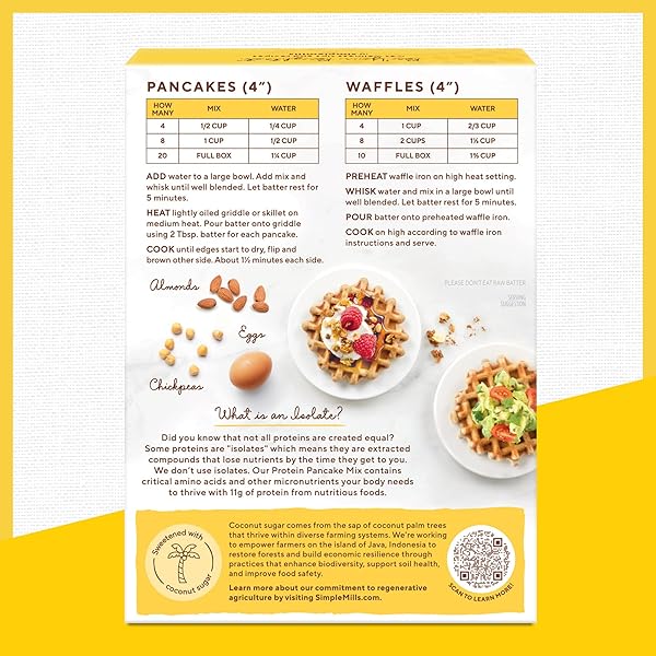 SIMPLE MILLS JUST ADD WATER ALMOND FLOUR PANCAKE MIX, ORIGINAL PROTEIN – GLUTEN FREE, PLANT BASED, PALEO FRIENDLY, BREAKFAST, 10.4 OUNCE (PACK OF 1)