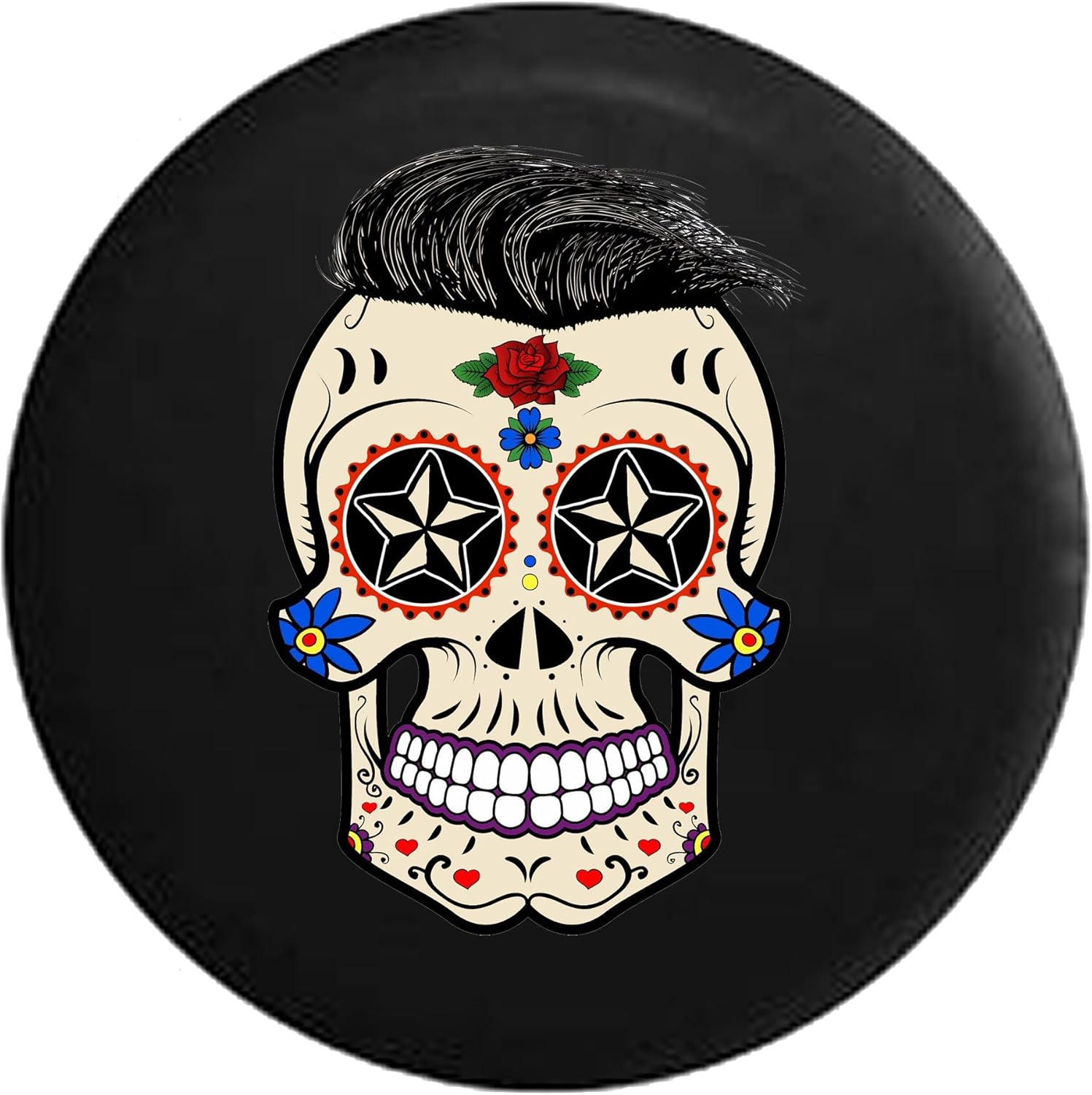 Amazon Com 556 Gear Sugar Skull Tattoo With Hair Spare Tire Cover