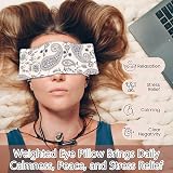 Hihealer Eye Pillow with Extra Cover Lavender Aromatherapy 25x10 cm 235 g White view 6