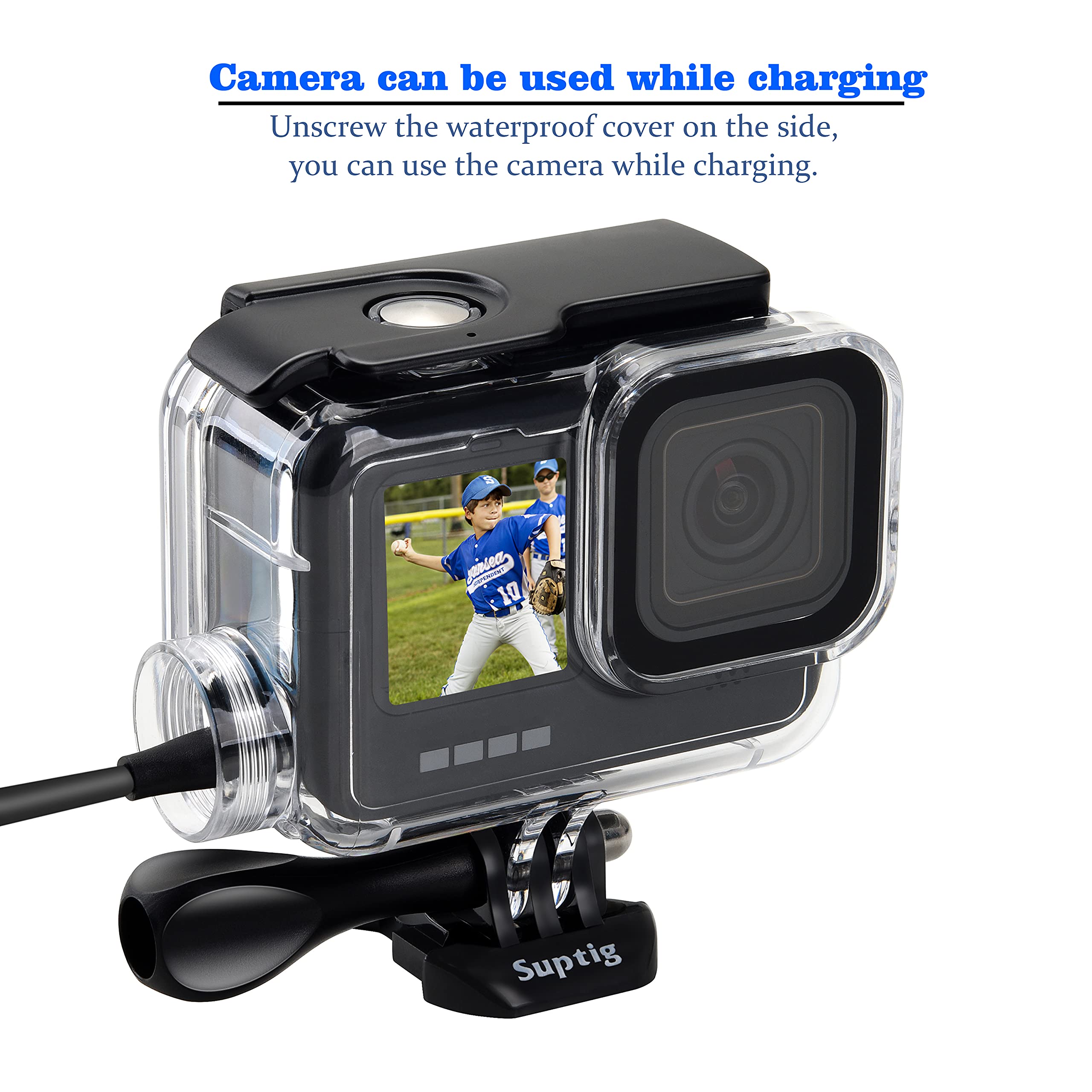 Suptig Waterproof Housing for GoPro Hero 13-9, Dive to 164Ft
