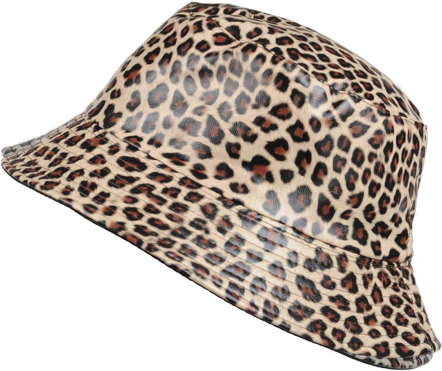 TOUTACOO, Rain Hat, Waxed mat, Woman, Waterproof. Leopard Print (Dark Brown) at  Women’s Clothing store