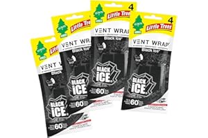 Little Trees Vent Wrap Air Freshener 4-Packs Car Air Freshner (Black Ice)