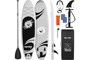 SereneLife Stand Up Inflatable Paddle Board with Premium SUP Accessories – Wide Stable Design with Non-Slip EVA Deck Pad for Adults and Youth of All Skill Levels