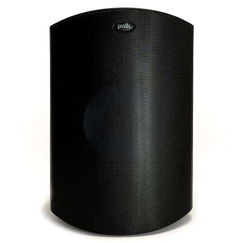 Polk Audio Atrium 8 SDI Flagship Outdoor Speaker (Black) - Use as Single Unit or Stereo Pair, Powerful Bass & Broad Sound Coverage, Withstands Extreme Weather & Temperature
