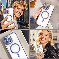IAIYOXI Magnetic Clear Case for iPhone 15 Pro with