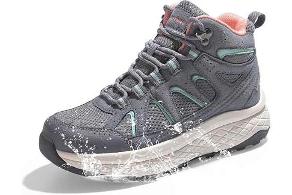 ANJOUFEMME Hiking Boots Women Waterproof Lightweight Outdoor Trekking Camping Trail Hiking Boots Winter Ankel Hiking Boots