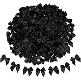 WHQXFDZ 160 Pieces Mini Black Craft Satin Ribbon Bows Christmas Bows for Wedding Birthday Christmas Tree Crafts Home Decoration DIY Making(Black)