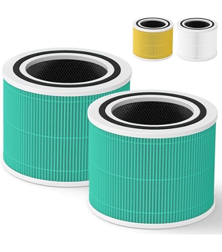LUXRILIX Filtro Ricambio Per LEVOIT Core 400S: 3 In 1 Carbone Attivo E Prefiltro, 1 Pezzo Verde