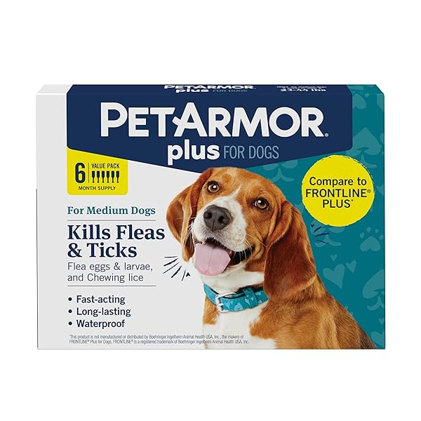 PETARMOR PLUS FLEA AND TICK PREVENTION FOR DOGS,...