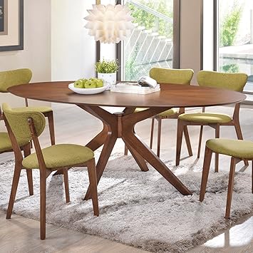 Amazon.com - Aeon Furniture Brockton Oval Dining Table in Walnut ...