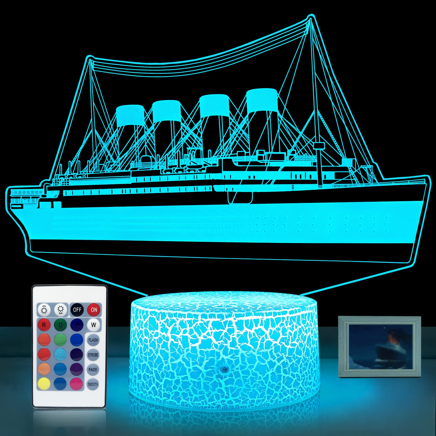 YAOMYLT Ship Night Light for Kids Led Lights for Bedroom with Remote & Touch Control 16 Colors Changing Bedside Decor Girls& Boys Gifts Ideas