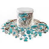 INSYOHO Mystery Jewelry Jar - Western Turquoise Jewelry Mystery Box for Women, Unique Boho Mixed Necklace Earrings Rings Bracelets Set, Anniversary Birthday Friendship Gift for Her