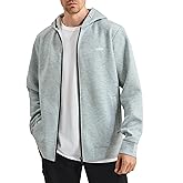 K-Swiss Men's Full Zip Hoodie - Drawstring Hoodies Pullover Sweatshirts Casual Loose Fit