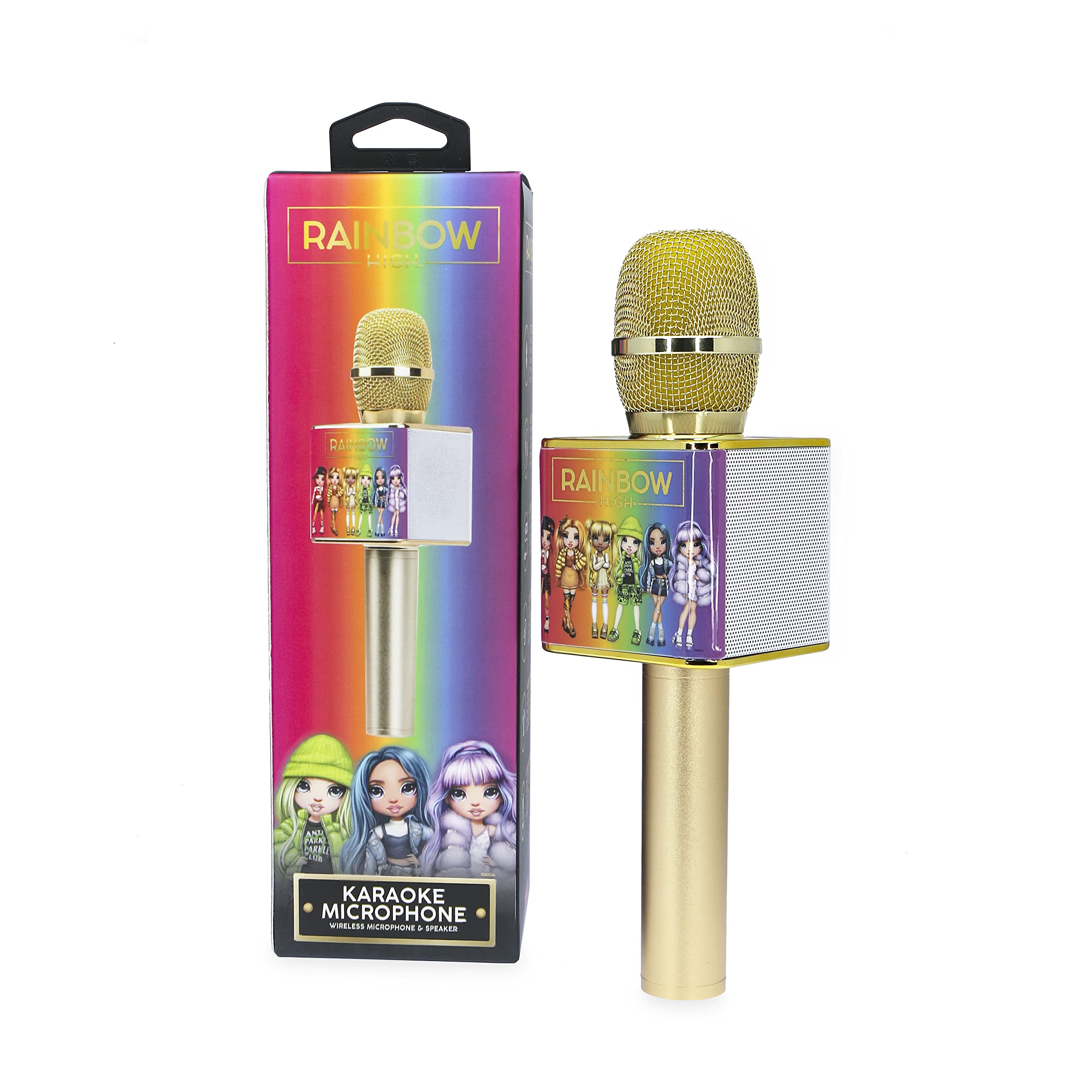 OTL Technologies RH0929 Rainbow High Bluetooth Wireless Karaoke Microphone with Built-in Speaker