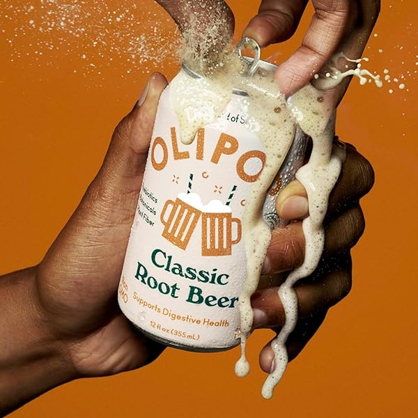 OLIPOP PREBIOTIC SODA POP, CLASSIC ROOT BEER, PANTRY PACK PACKED WITH PREBIOTICS, FIBER, AND BOTANICALS, GLUTEN FREE, GMO FREE, 12OZ (12-CANS)